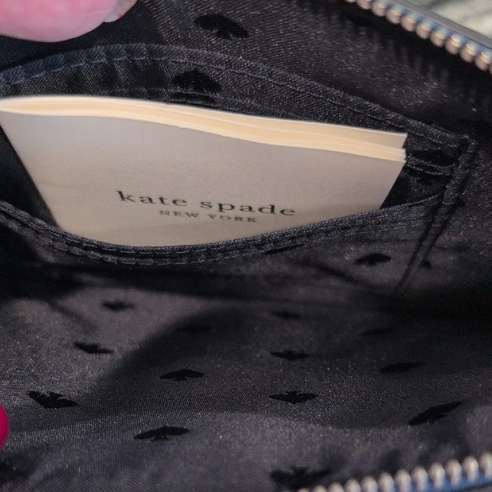 kate spade Black with Light Gray Contrast Zip Wristlet - Picture 2 of 5